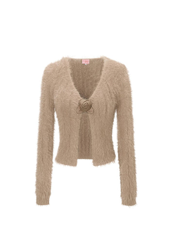 Beige Rose Cardigan